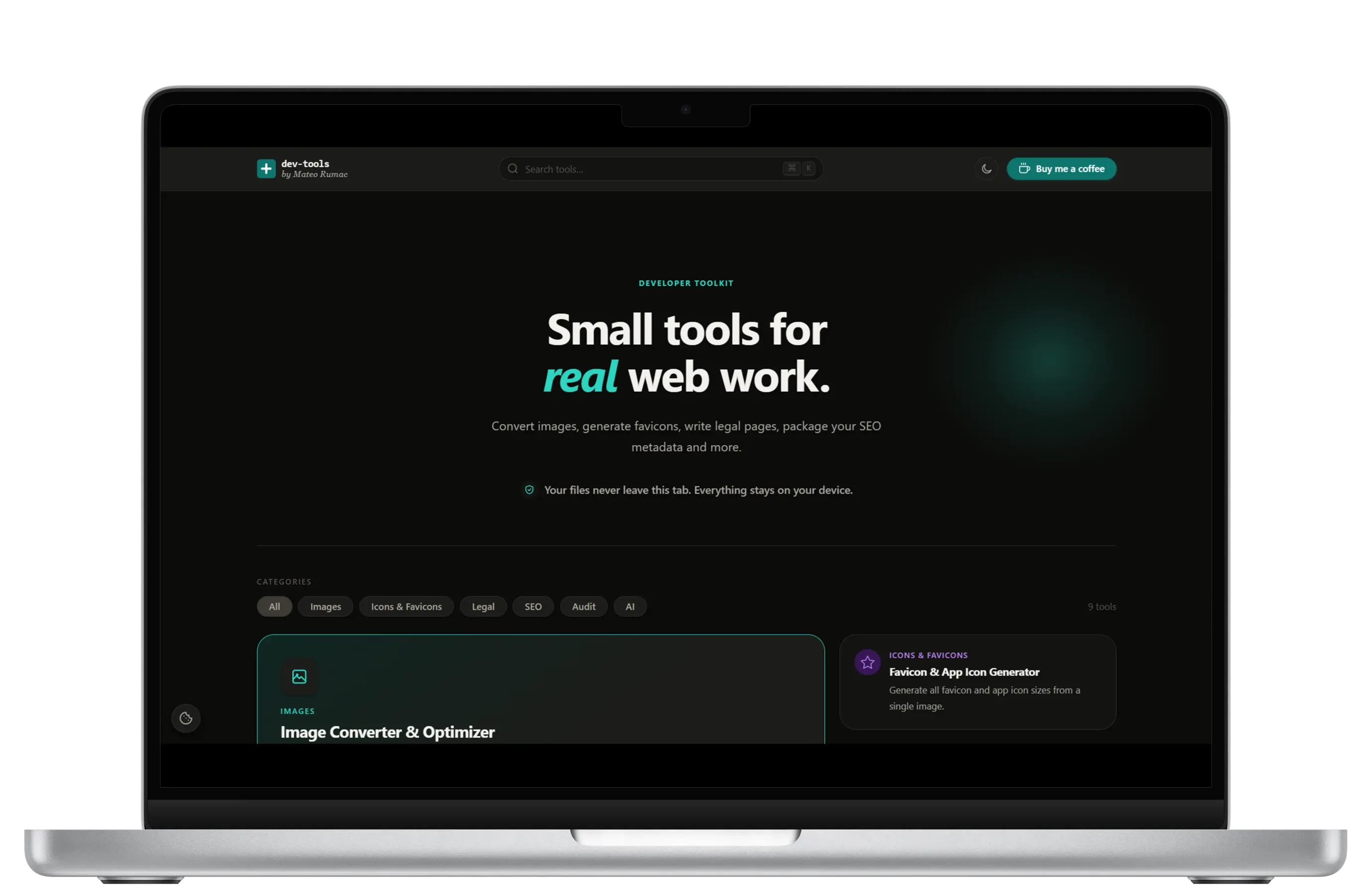 dev-tools shown on a laptop screen